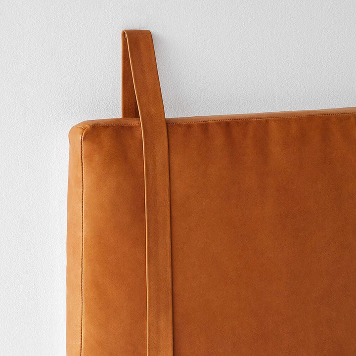 Hanging Leather Genuine Headboard- Custom Made | Wall Hang Cushion headboard
