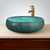 Hammered Turquoise Patina Copper Vanity Sink