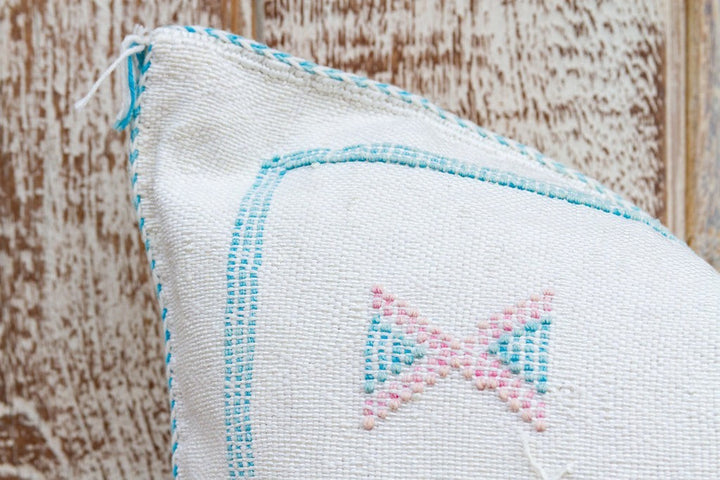 Blanca Moroccan Silk Rug Pillowcase | 19"x19" Cactus Silk Pillowcase