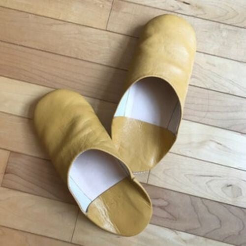 Handmade Leather Black Babouche Slipper, Soft Organic Shoes Comfortable Belgha