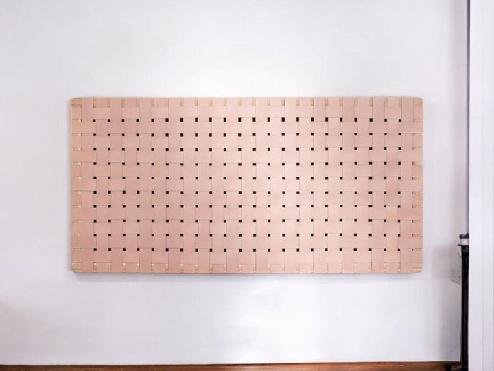 Handwoven Leather Strap Headboard - Boho Chic Wall Hanging - Moroccan Handmade