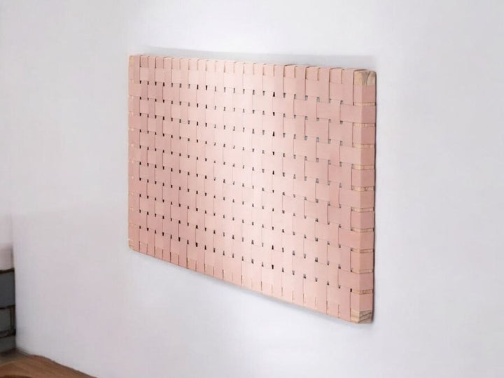 Handwoven Leather Strap Headboard - Boho Chic Wall Hanging - Moroccan Handmade