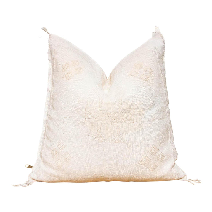 Square Ivory Cactus Silk decorative Pillow  Authentic Cactus Silk Pillow 19"x19"