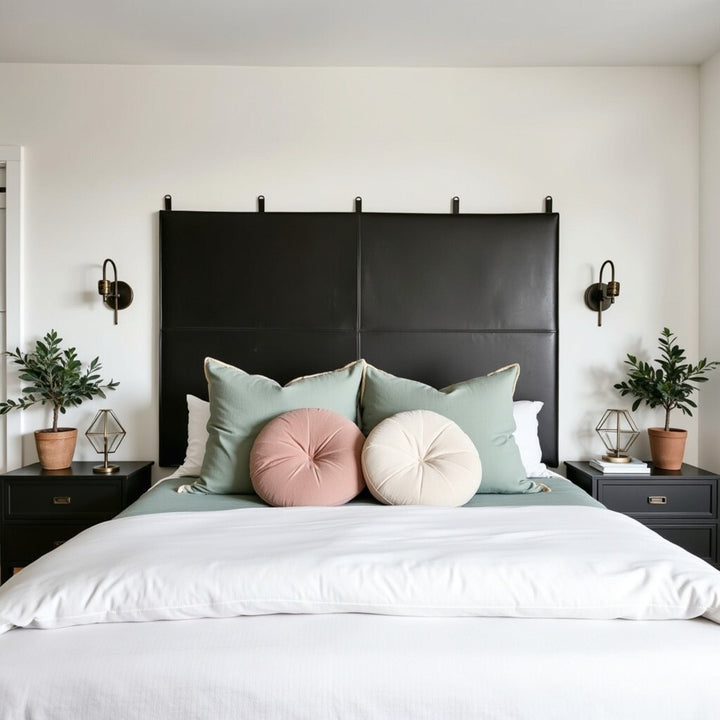Genuine Bed Leather Headboard - Custom Made | Lux Leather Headboard Wall Mounted