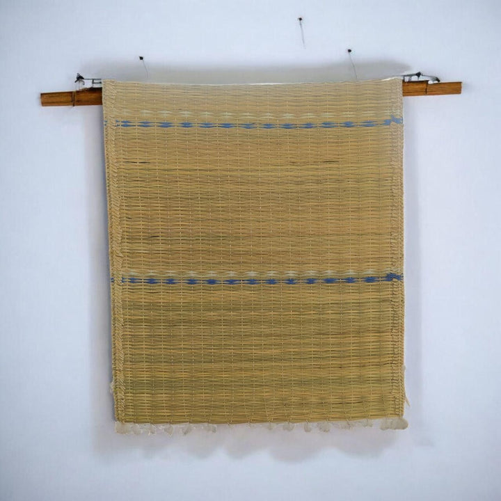 2x Eco-Friendly Moroccan Hassira Straw Rug - Handmade Natural Samar Palm Mat