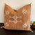 Brown Handwoven 19"x19" Sabra Pillow Cover, Living Room Cactus Silk Pillow Case