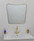 Curved Brass Mirror Irregular Butterfly Wall Mirror, Antique Gold Bathroom Style