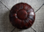Luxury Double Lined Mahogany Genuine Leather Pouf - Round | Black White Toffee