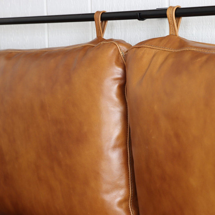 Genuine Leather Headboard Cover, Brown Bed Frame Headboard Cushion