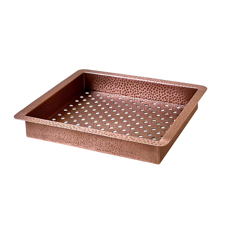 Double-Bowl Hammered Copper Farmhouse Kitchen Sink Copper Double Basin Sink