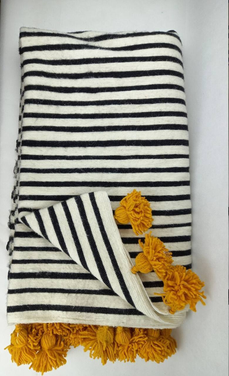 Stylish Moroccan Blanket,Bedroom Blanket Bed Spread, Woven Blanket, Bed Throw