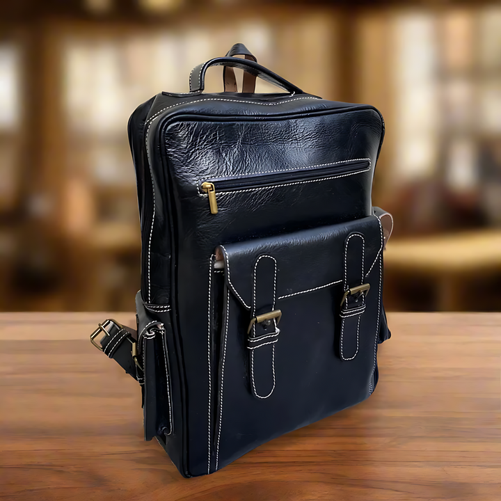 Timlul Leather Buckle Backpack | Handmade Authentic Leather Vintage Style