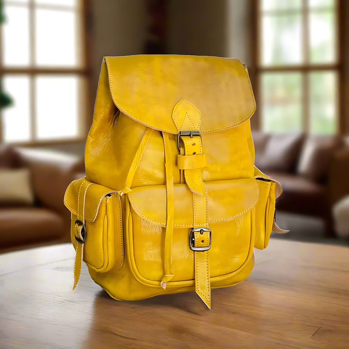 Aren Leather Buckle Backpack | Handmade Authentic Leather Vintage Style