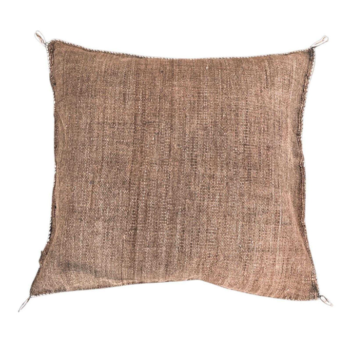 Brown Cactus Silk Moroccan Sabra Pillow Cover, Living Room Pillow Case 19"x19" 