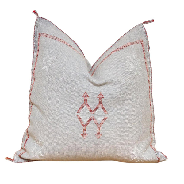 Square Gray Cactus Silk decorative Pillow | Authentic Cactus Silk Pillow 19"x19"