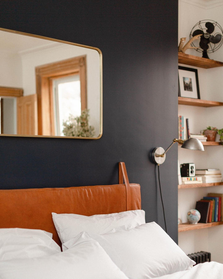 Hanging Leather Genuine Headboard- Custom Made | Wall Hang Cushion headboard