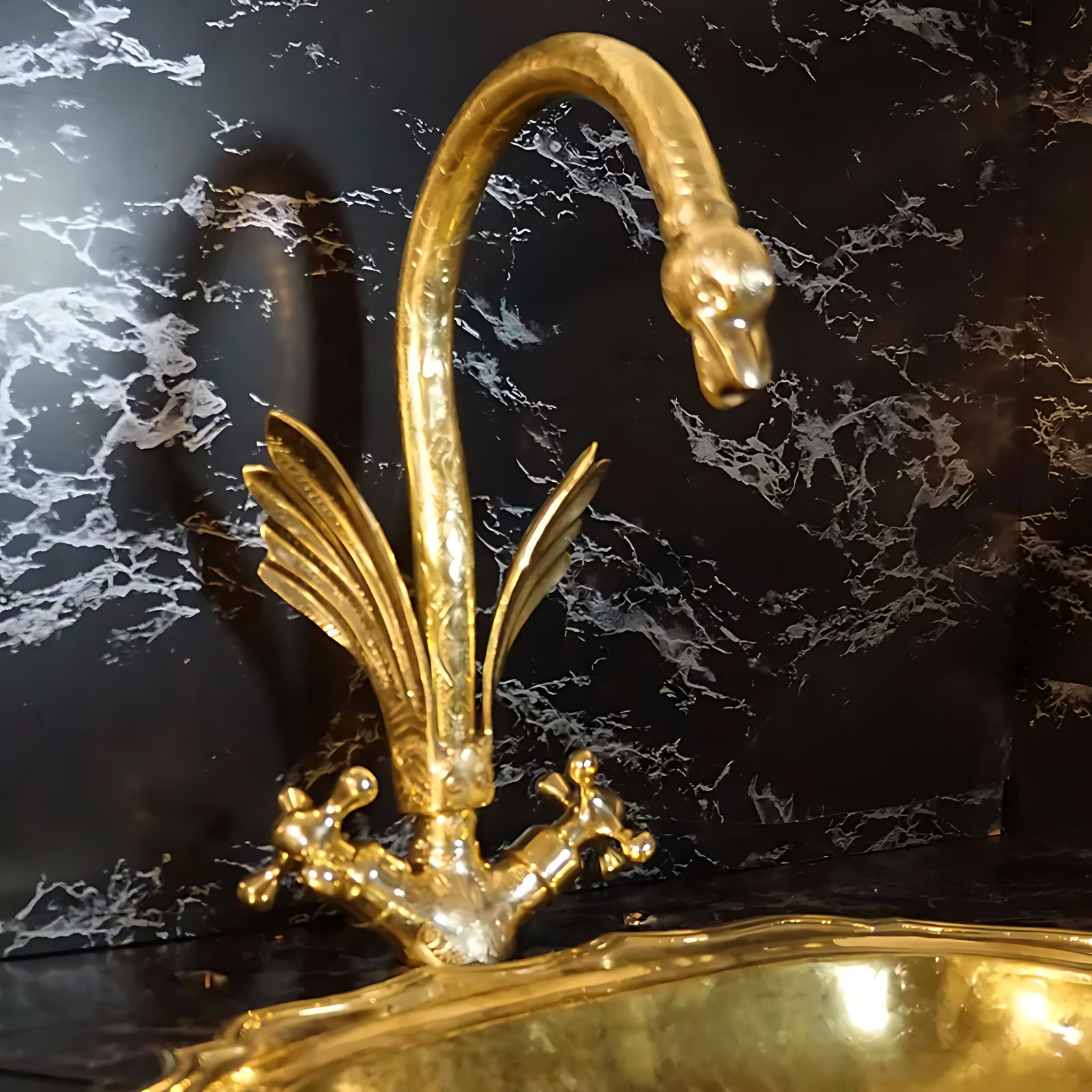 Gooseneck Brass Swan Faucet