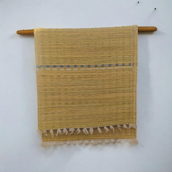 Eco-Friendly Moroccan Hassira Straw Rug - Handmade Natural Samar Palm Mat | Heal