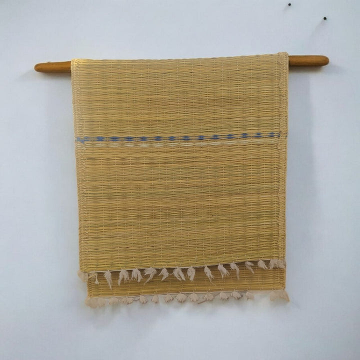 Eco-Friendly Moroccan Hassira Straw Rug - Handmade Natural Samar Palm Mat | Heal