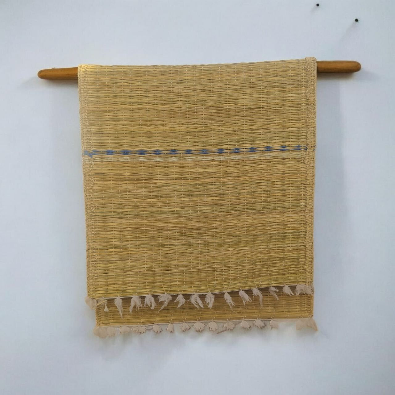 Eco-Friendly Moroccan Hassira Straw Rug - Handmade Natural Samar Palm Mat | Heal