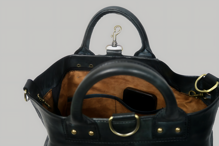 Convertible Backpack, Leather Handbag Cross Body - Sustainable Work Handbag