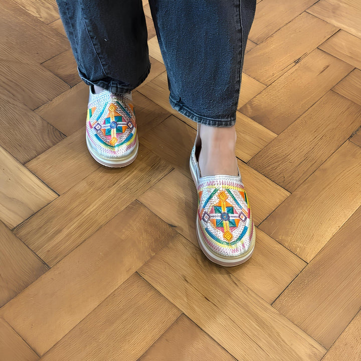 Handmade Berber Leather Shoes – Embroidered Slip-Ons | Ethnic Footwear for Women