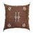 Vintage Dark Brown Cactus Silk Cushion, 19" x 19" Cactus Silk Pillow Case, Brown