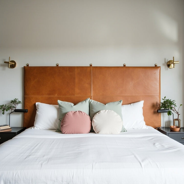Luxury Bed Leather Headboard - Custom Made | Leather Headboard