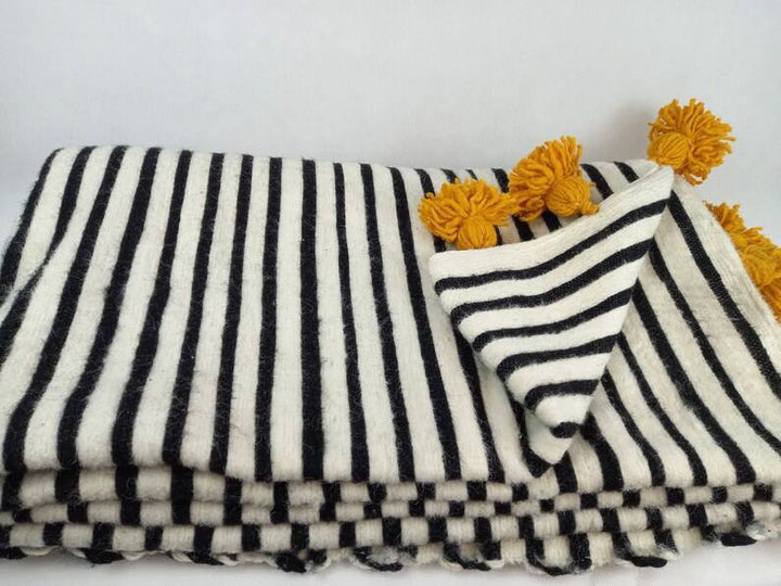 Stylish Moroccan Blanket,Bedroom Blanket Bed Spread, Woven Blanket, Bed Throw