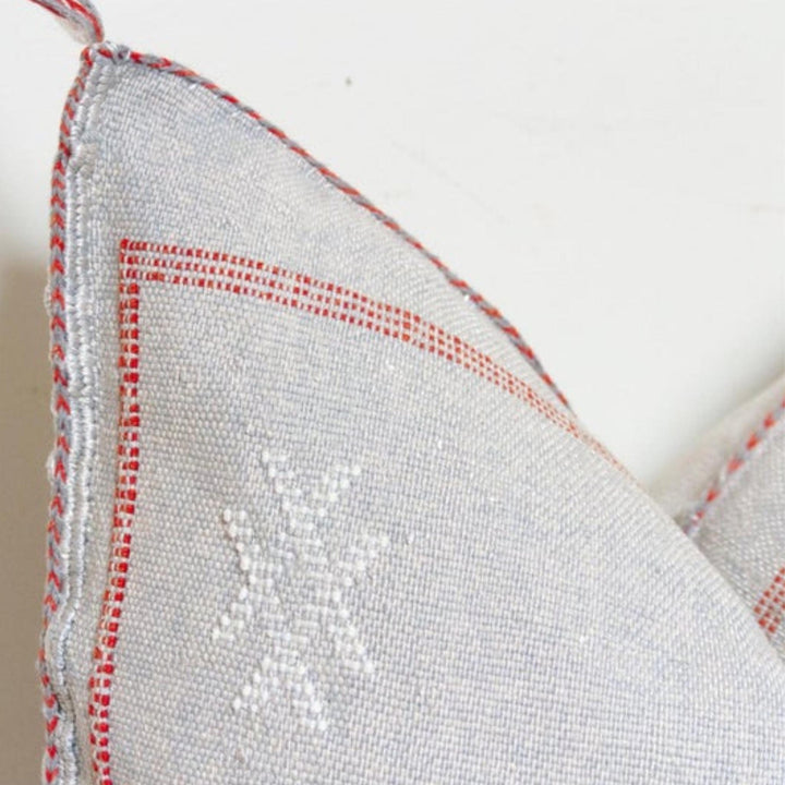 Square Gray Cactus Silk decorative Pillow | Authentic Cactus Silk Pillow 19"x19"