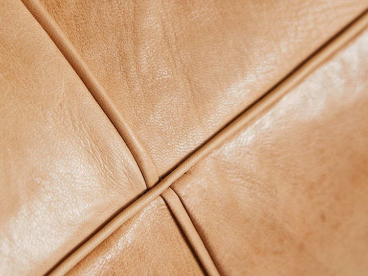 Rectangular Leather Bench Large Leather Ottoman Pouf, Ottoman Footstool Unfilled
