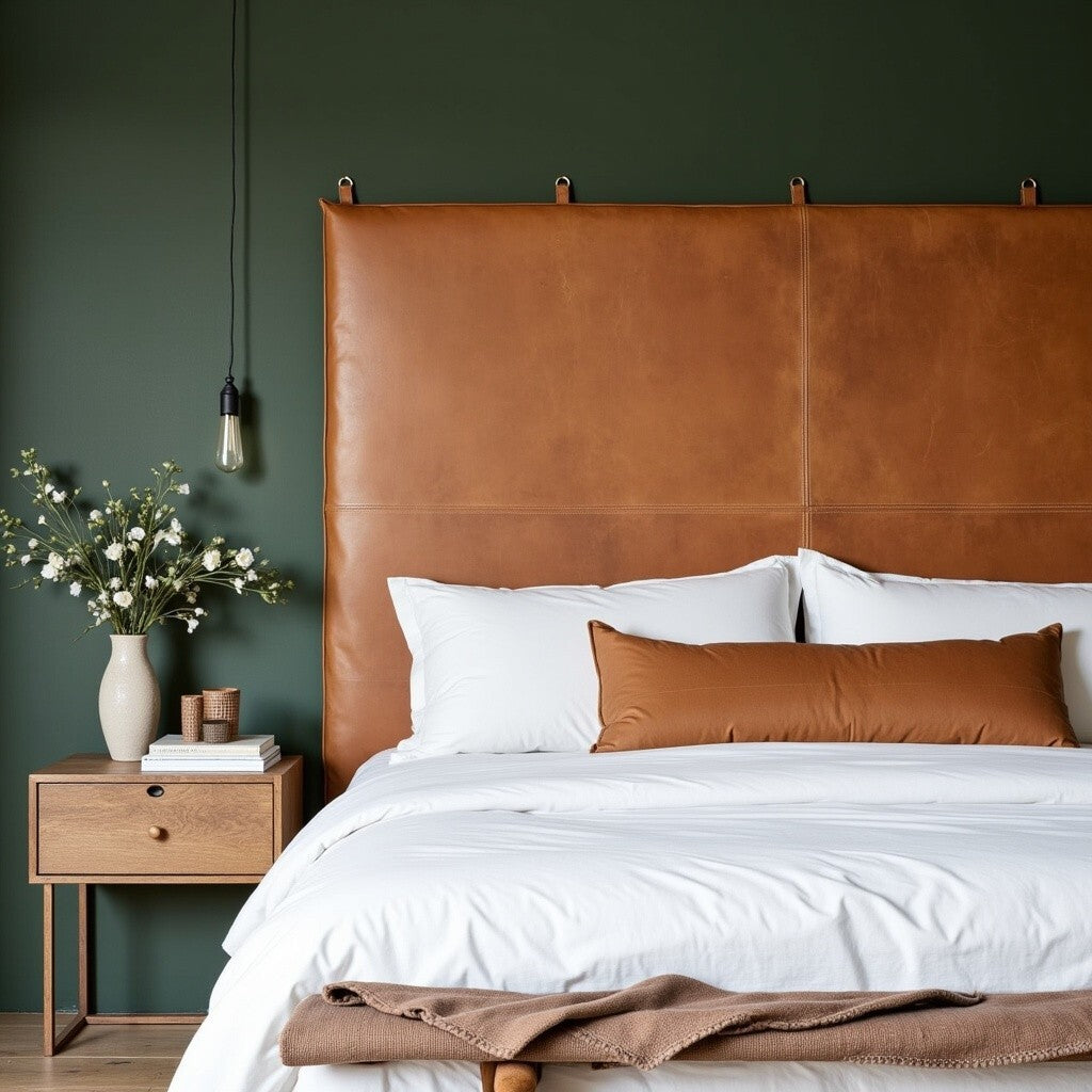 Luxury Bed Leather Headboard - Custom Made | Leather Headboard