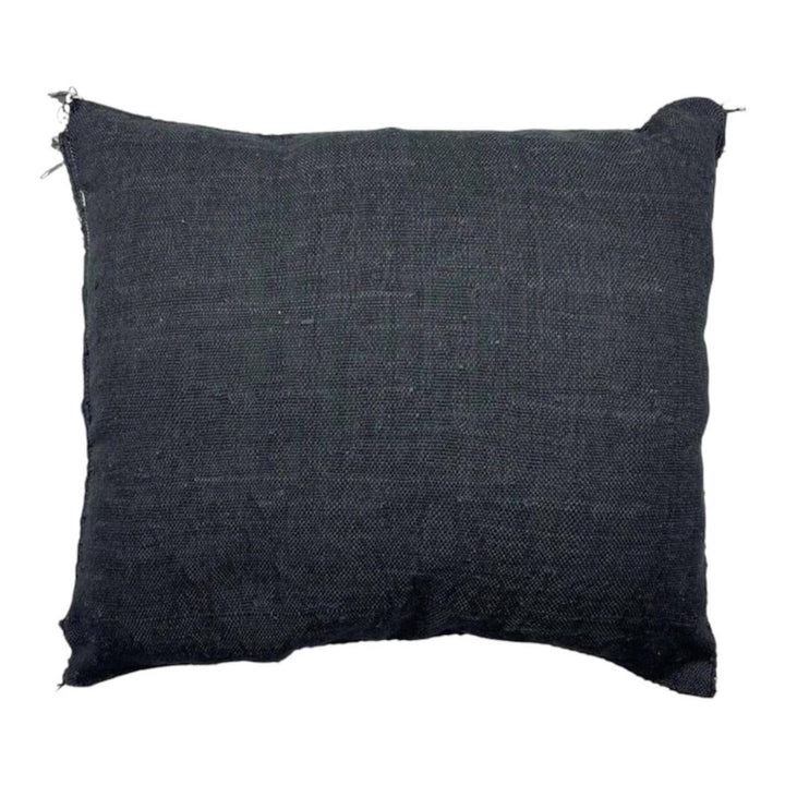 Black Cactus Silk Pillow Case, Handmade 19" x 19" Silk Sabra Pillow, Black 