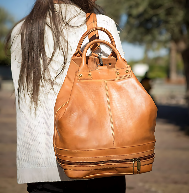 Convertible Backpack, Leather Handbag Cross Body - Sustainable Work Handbag