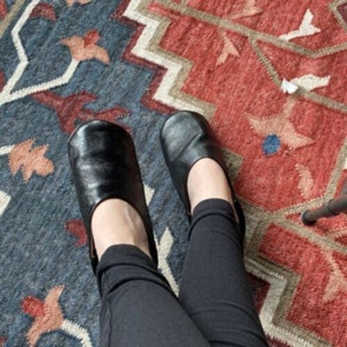Handmade Leather Black Babouche Slipper, Soft Organic Shoes Comfortable Belgha