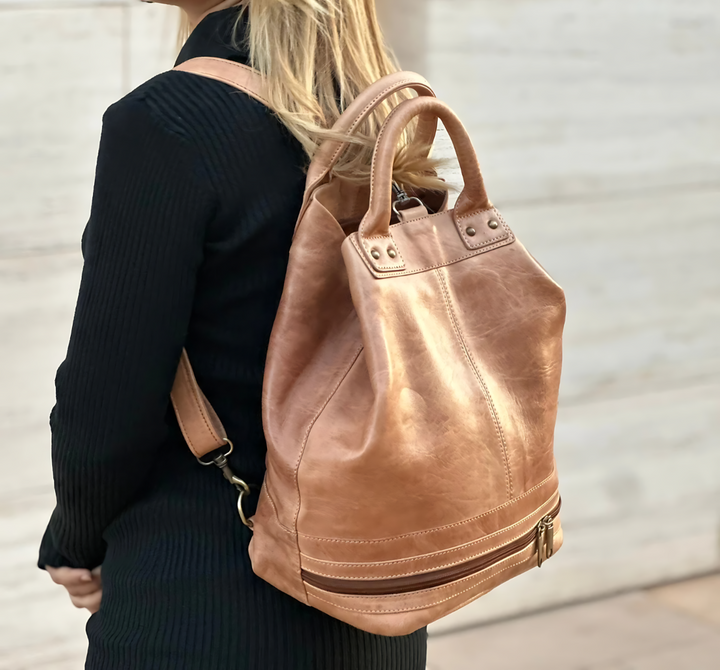 Convertible Backpack, Leather Handbag Cross Body - Sustainable Work Handbag
