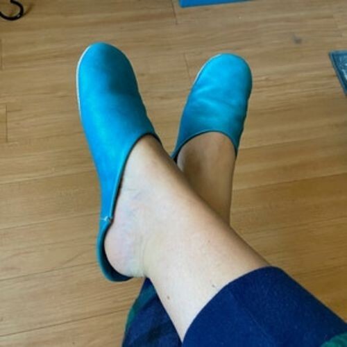 Handmade Leather Black Babouche Slipper, Soft Organic Shoes Comfortable Belgha