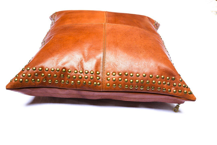 Handmade Genuine Lambskin Leather Pillow Cover Decorative  Sofa Cushion Case