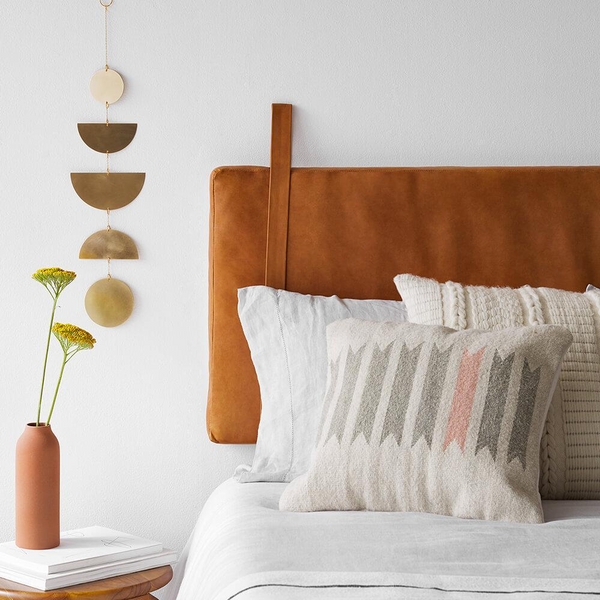 Luxury Genuine Leather Hanging Headboard - Customizable Wall-Mounted Elegance
