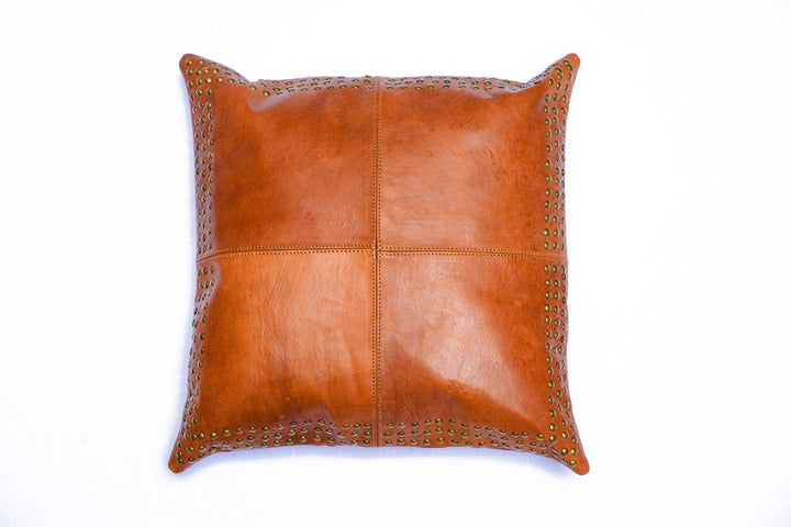 Handmade Genuine Lambskin Leather Pillow Cover Decorative  Sofa Cushion Case
