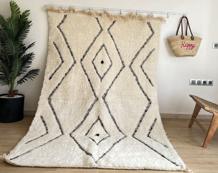 Berber rug - Moroccan rug - Beni ourain rug - Moroccan area rug - Art Design - Beni ourain style - Custom wool rug - wool rug - Handmade rug