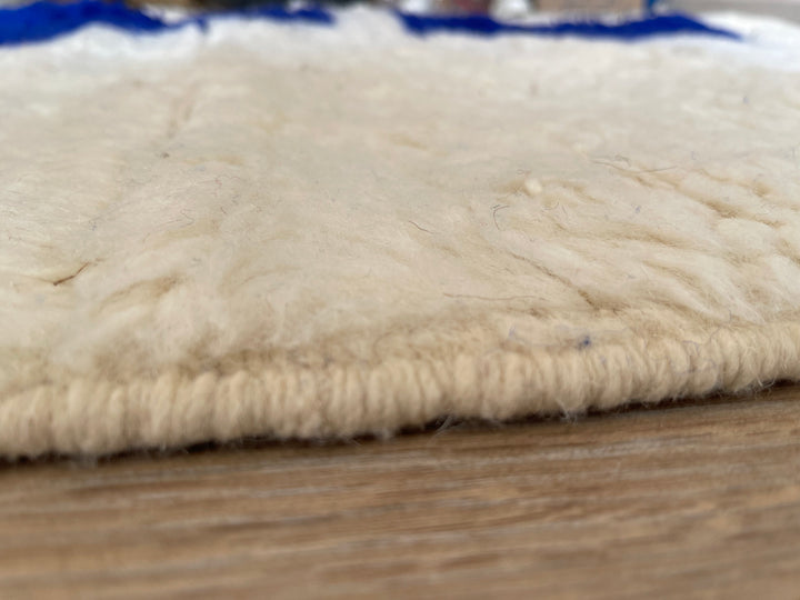 5x6.5 Blue Moroccan Rug, Authentic Azilal Area Rug, Genuine Wool, Handmade, Teppich