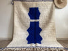 5x6.5 Blue Moroccan Rug, Authentic Azilal Area Rug, Genuine Wool, Handmade, Teppich